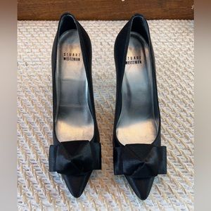 Stuart Weitzman - Black Satin Pumps - Size 6.5